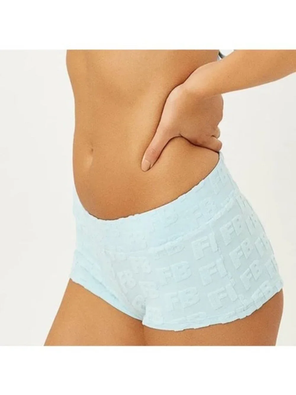 Frankie’s Bikinis Blue Crush Terry Boy Short L